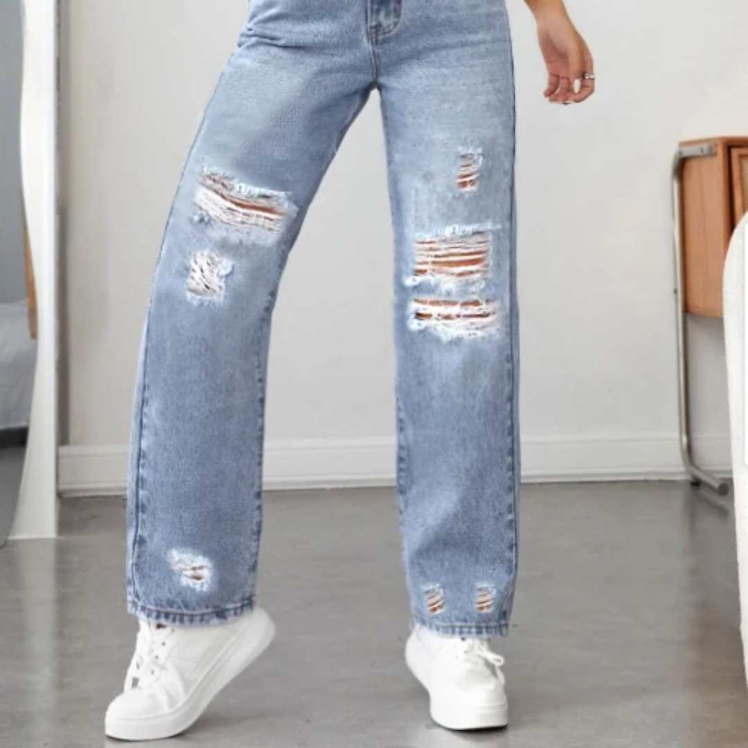 Calça Jeans Destroyed Sky