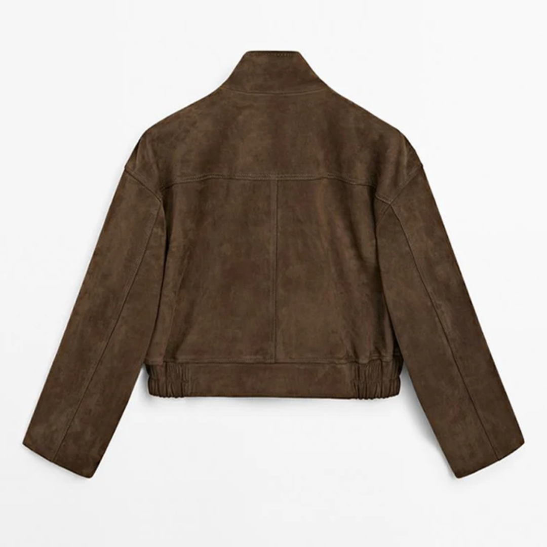 Jaqueta Cropped Suede