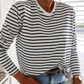 Camisa De Manga Listrada Feminina