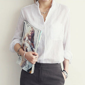 Camisa Feminina Social De Linho