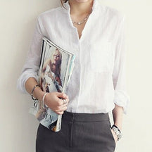 Camisa Feminina Social De Linho
