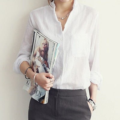 Camisa Feminina Social De Linho