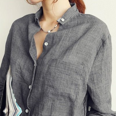 Camisa Feminina Social De Linho